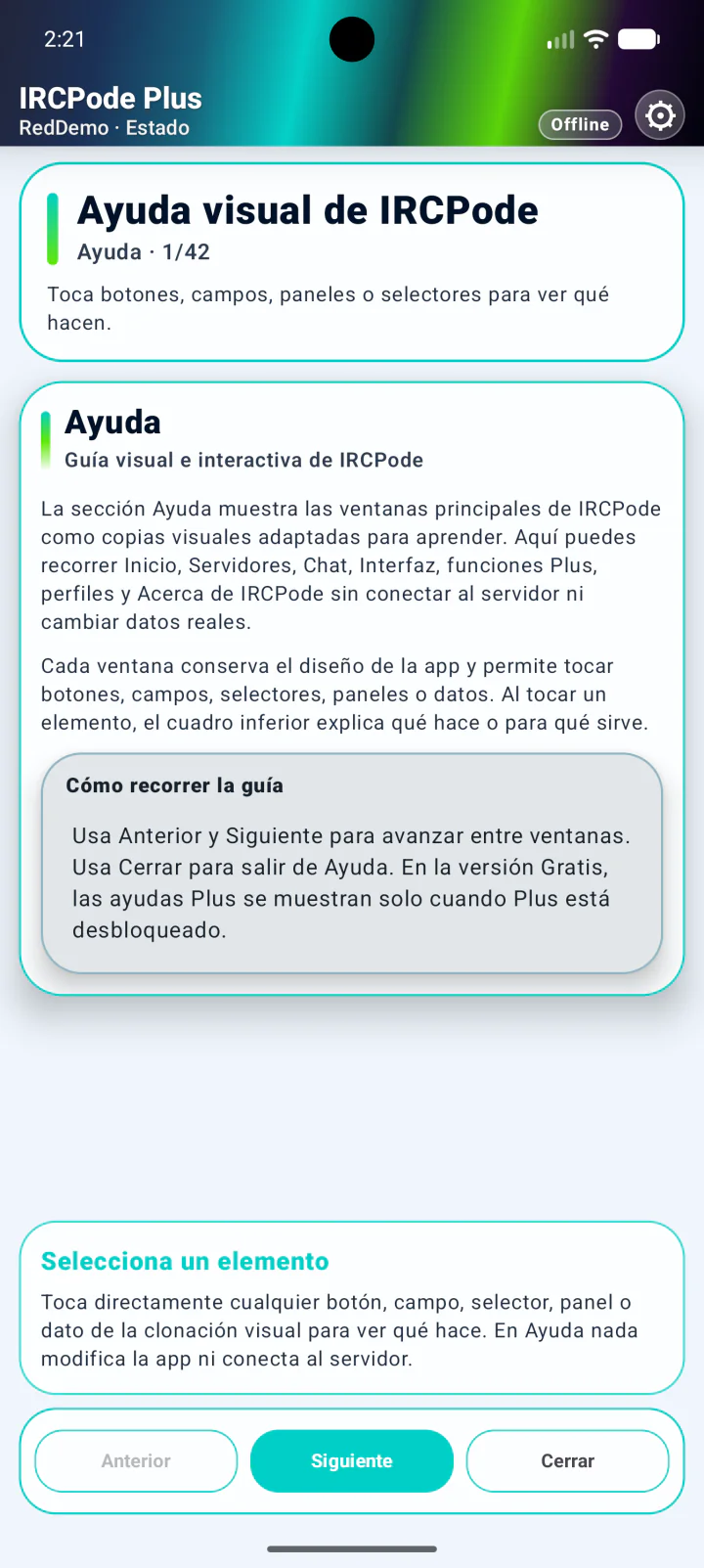 Guía visual e interactiva de IRCPode