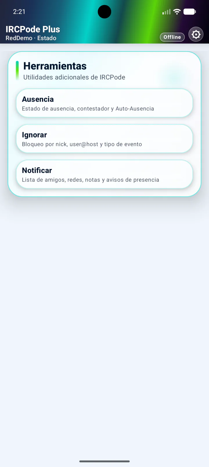 Herramientas de Ausencia, Ignorar y Notificar